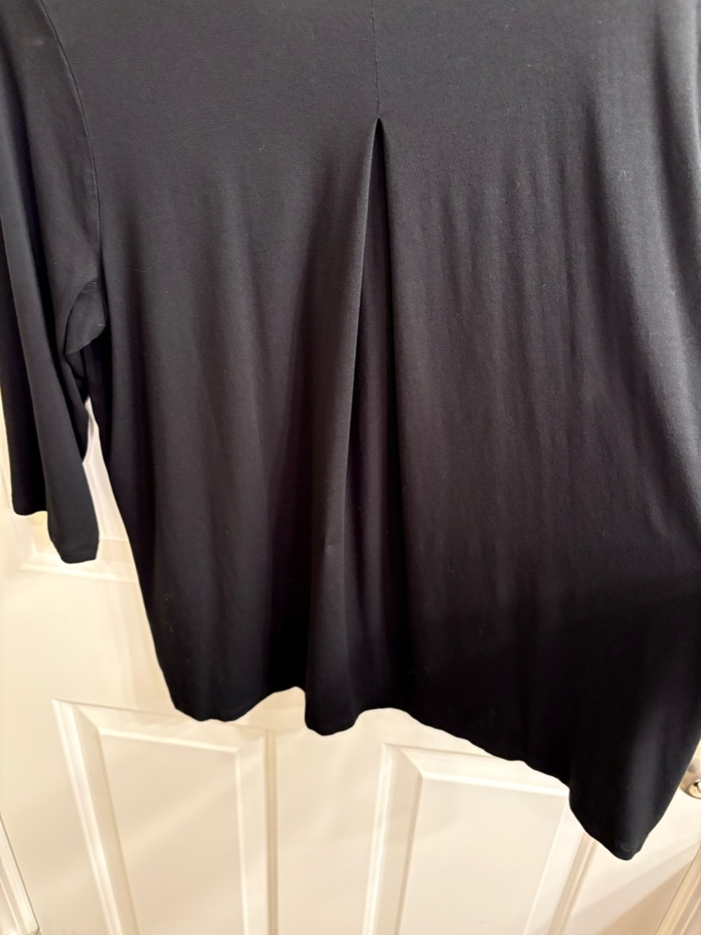 J. Jill Wearever Black V-Neck 3/4 Sleeve Top L - Picture 8 of 12